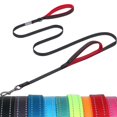 thumbnail image 1 of VIVAGLORY Laisse pour Chien Twingrip, Laisse pour Chien à Double Poignée pour l'Entraînement et la Marche avec Poignée de Circulation et 2 Boucles, Contrôle de la Circulation Réfléchissant Robuste pour Chiot Animal de Compagnie, 6 Pieds x 1/2 Po, Noir, 1 of 6