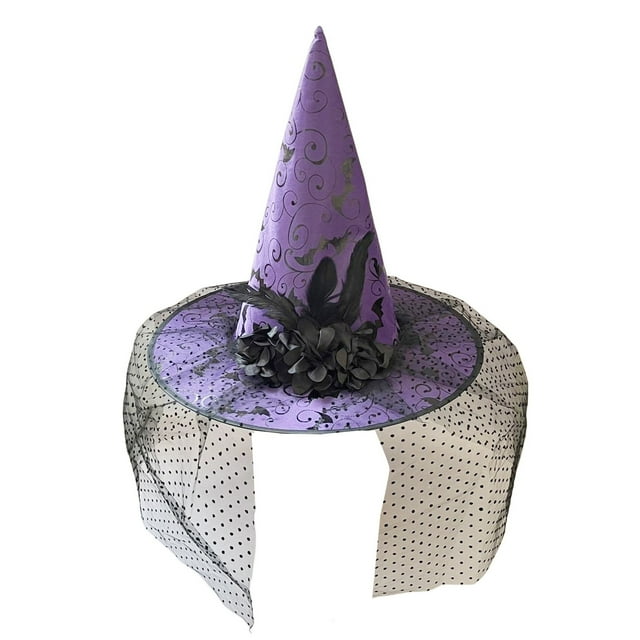 AWZXDE Unisex Adjustable Pointed Magician Performance Party Accessory Wear Hat For Men And Women Purple