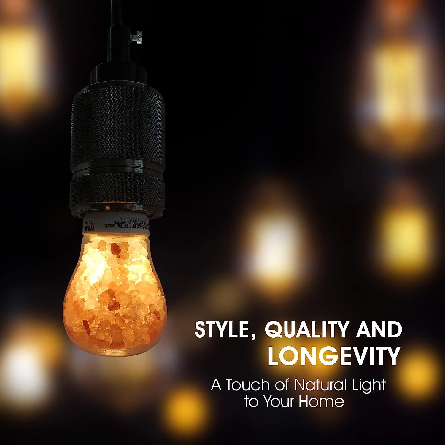 WBM Salt Lamp LED Light Bulbs 60-Watt Equivalent, Warm Amber Glow, 6 Pack, 6 Pack