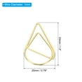 thumbnail image 2 of Uxcell 50 Pieces Metal Paper Clip Drop-Shaped with Box 1.3 Inch Gold Tone for Crafts Organize Office Home, 2 of 5