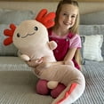 thumbnail image 5 of Tezituor 48" Axolotl Stuffed Animal Giant Stuffed Axolotl Glow in The Dark Plush Toy, 5 of 9