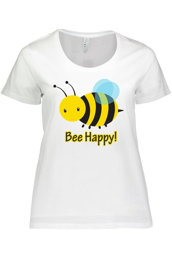 Bee Happy Women's Plus Size T-Shirt
