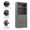 thumbnail image 3 of Bestar Pur 36W Closet Organizer with Drawers in Bark Gray - Engineered Wood, 3 of 5