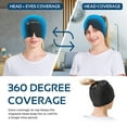 thumbnail image 5 of Migraine Relief Ice Head Wrap Headache and Migraine Cap with Hole | Cold Gel Head Cooling Ice Pack with Face and Eye Mask Compress - Tension Headache Relief, Sinus Pressure Relief, 5 of 6