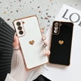 thumbnail image 3 of Cheeroll Samsung S21 Heart and floral Silicone Cell Phone Case, Black, 3 of 15