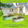thumbnail image 4 of Qinaqin 4.5 x 2 1 FT Ovalado Galvanized Raised Garden Beds (2 Pcs) Blanco Abierto Ended Base Grande Metálico Planter para Vegetables y Flowers Tool Free Assembly, 4 of 5