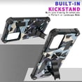 thumbnail image 3 of for Samsung Galaxy A13 5G/4G Camouflage Case, Galaxy A04S Phone Case Heavy Duty Shockproof Protection Built-in Magnetic Kickstand Boys Man Camo Cover for Samsung Galaxy A04S/A13 MC Light Blue, 3 of 13