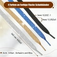 thumbnail image 3 of Ruiboury 8pieces Exquisite Crafted Shoelaces For Fashionable Look Sneakers Today Shiny As Shown 1Set, 3 of 6