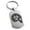Silver, variant on Stainless Steel Biohazard Skull Zombie Engraved Dog Tag Keychain Keyring