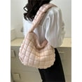 thumbnail image 2 of Kukuzhu Puffer Tote Bag Women Quilted Large Shoulder Bags Puffy Bubble Hobo Pleated Purse Nylon Padding Cloud Crossbody Bag 2023, 2 of 6