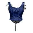 thumbnail image 6 of Fjofpr Clothes Dark Blue Corset Tops for Women Fashion Women Style Solid Color Backless Ribbon Waist Camisole Shapewear Tops, 6 of 6