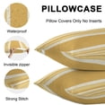 thumbnail image 5 of Lumbar Pillow Covers 20x12 Inch Set of 2, Vintage Turmeric Yellow Striped Waterproof Outdoor Pillow Covers, Farmhouse Modern Stripes Boho Decorative Cushion Pillowcases for Patio Garden Couch Bed, 5 of 9