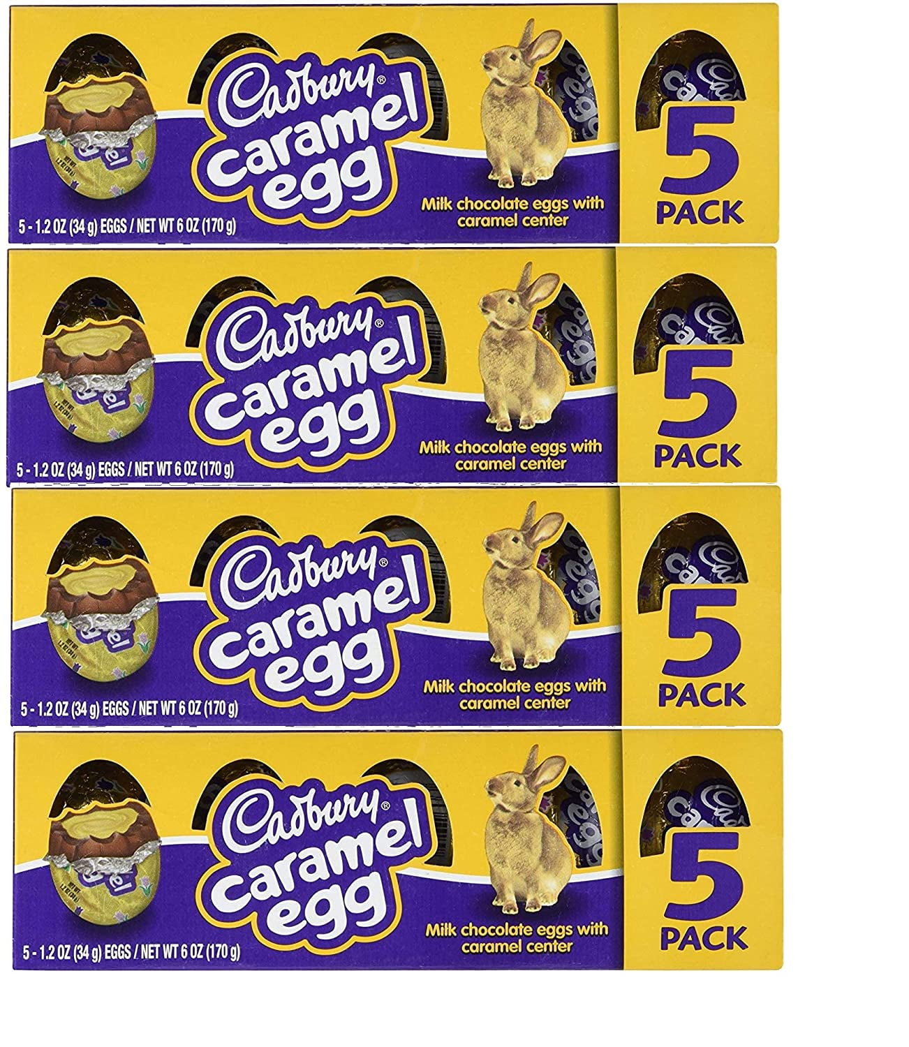 Cadbury Caramel Filled Traditional Easter Egg Milk Chocolate Eggs with