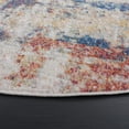 thumbnail image 3 of SAFAVIEH Phoenix Lynna Abstract Area Rug, Ivory/Blue Rust, 6'7" x 6'7" Round, 3 of 8