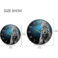 thumbnail image 2 of Coolnut Wild Leopard Staring Wall Clock Round Silent Non Ticking Battery Operated Accurate Arabic Numerals Design Clocks for Home Kitchen Living Room Bedroom 9.5inch Home Decor, 2 of 6