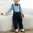 thumbnail image 2 of Gerichy Toddler Baby Boy Clothes Fall Winter Outfit, Baby Boys Outfit 2PCS Children's Suit Boys English Gentleman Vest Set Piano Hosting Performance Dress Flower Boys Weekend Birthday Suit Boys Suit, 2 of 5