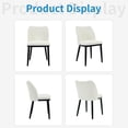 thumbnail image 4 of Modern Dining Chairs Set of 2 Upholstered Fabric Side Chairs with Padded Seat, Sturdy Wood Legs for Kitchen, Restaurant, Cafe Stylish Comfort Dining Room Seating, 4 of 9