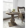 thumbnail image 3 of Home Square Round Reclaimed Pine End Table in Rustic Brown - Set of 2, 3 of 8