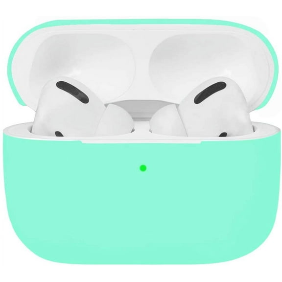 Airpods Pro Case, Protective Ultra-Thin Soft Silicone Shockproof Non-Slip Protection Accessories Cover Case for Apple Airpods 3 Charging Case - Mint Green