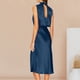 thumbnail image 4 of ICHUANYI Vestido de mujer a la moda, sin mangas, suelto, sin mangas, liso, hasta la rodilla, vestido dividido ICHUANYI WER202308214228, 4 of 8