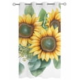 thumbnail image 2 of nqOlkjepod Outdoor Curtains for Patio Waterproof, Sunflower Outdoor Privacy Panels Grommet, Country Eucalyptus Green Yellow Botanical Blackout Outside Curtains for Porch/Cabana 54"x84", 1 Panel, 2 of 8