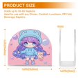 thumbnail image 3 of Haosy Napkin Holder for Table Acrylic Kitchen Paper Tissue Dispenser, Cute Girl Holding Bear, 3 of 9