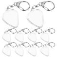 thumbnail image 1 of SOPOTUTU 10Pcs Transparent Guitar Pick Storage Container Portable Keychain Holder for Acoustic and Electric Guitar, 1 of 8