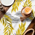 thumbnail image 3 of Yellow Leaves Table Runner 72 Inches, Willow Leaf Country Botanical Branches Bed Runner Dresser Scarves Tabletop for Indoor Outdoor Parties/Ceremony/Banquet, 14" x 72", 3 of 9