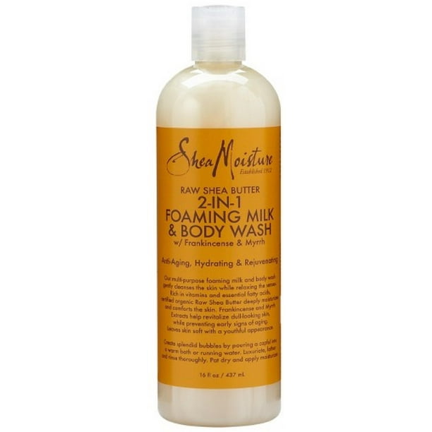 Shea Moisture Raw Shea Butter 2in1 Foaming Milk & Body Wash 16 oz