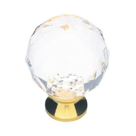 - Liberty Hardware Faceted Crystal and Brass Cabinet Knob