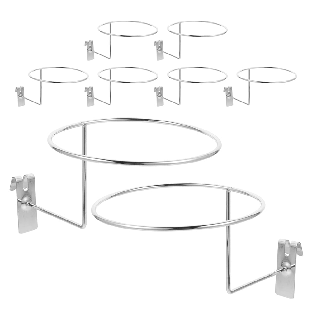 LABSERRON 8Pcs Silver Sports Ball Storage Rack for Basketball Volleyball Soccer Display
