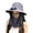 Grey1, variant on Lightweight Travel Hat, Outdoor Activities Cap with Built-in Fan Solar Power System, UPF 50+ Breathable Wide Brim Hat for Hiking Camping Fishing Gardening