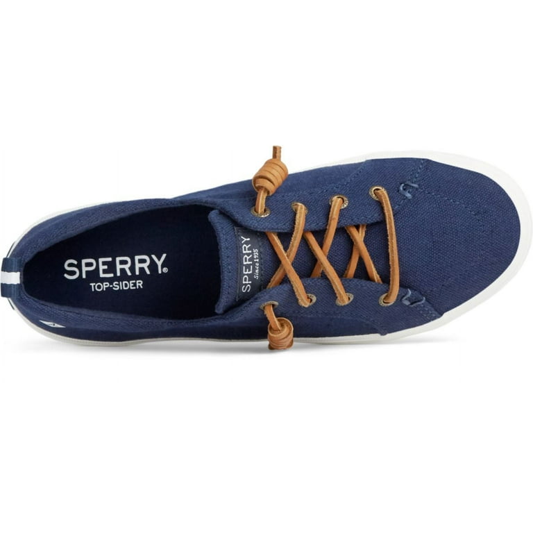 Sperry Women's Crest Vibe Linen Sneaker Navy - 13881561 (STS98642