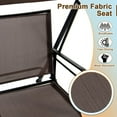 thumbnail image 4 of Aimee Lii 2-Seat Outdoor Canopy Swing with Comfortable Fabric Seat and Heavy-duty Metal Frame, Outdoor Swing for Adults, Brown, 4 of 7