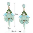 thumbnail image 2 of 1 par nuevo 5 colores cristal dulce Metal con gemas pendientes de gota Metal dorado pendientes de moda para mujeres niñas regalo de cumpleaños caliente, 2 of 2