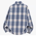 thumbnail image 5 of Kaemgyyd Men's Jackets Long Sleeve Casual Plaid Shacket Button down Collar Overshirt with Pockets（Light Blue,4X-Large）, 5 of 6