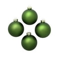thumbnail image 2 of 4ct Matte Lime Green Glass Ball Christmas Ornaments 4.75" (120mm), 2 of 3