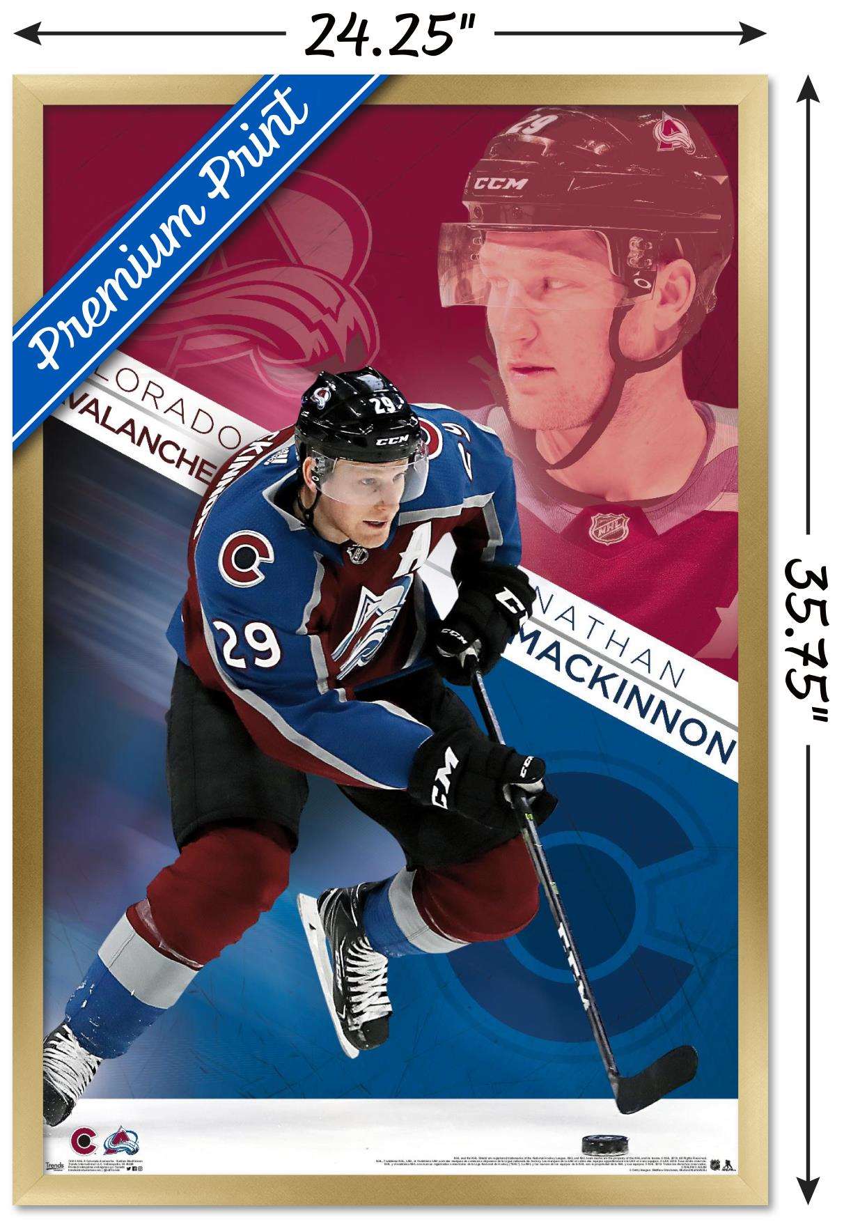 NHL Colorado Avalanche - Nathan Mackinnon Wall Poster, 22.375" x 34", Framed