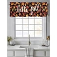 thumbnail image 2 of Hello Fall Valances for Windows Fall Maple Leaf Watercolor Retro Country Texture Kitchen Valance Curtain Rod Pocket Small Curtains for Cafe Bathroom Laundry Basement 42" x 18", 2 of 8