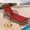 Brown Wicker/Red Cushion, variant on HOMEDIARY Outdoor Wicker Chaise Lounge Chair, All Weather Rattan Patio Lounger Chair with Pillow, 6-Position Adjustable High Back, Pool Sunbathing Reclining Chair with Armrest for Garden Deck, Beige