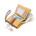 thumbnail image 2 of Wallets for Women Rfid Small Compact Bifold short Wallet,Ladies Wristlet Zipper Coin Purse Yellow, 2 of 7