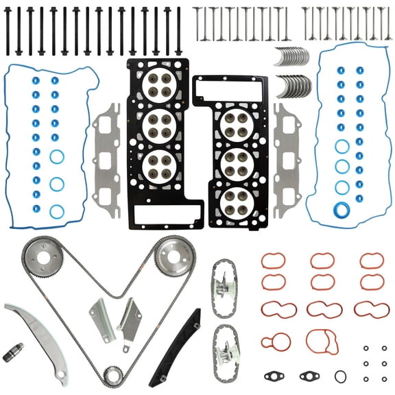 Bearing Head Gasket Set Bolts Timing Chain Kit Valve For 01-10 Chrysler Sebring Dodge Stratus Magnum 2.7L
