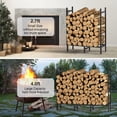 thumbnail image 2 of 5.3ft Outdoor Indoor Firewood Rack Holder for Fireplace Wood Storage, Adjustable Fire Log Stacker Stand, Heavy Duty Logs Stand Stacker Holder for Fireplace Metal Lumber Storage Carrier Organizer, 2 of 5