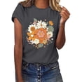 thumbnail image 2 of Tittly T Shirts for Women Graphic Tees Women's Loose Printed Short Sleeved Shirt Summer Casual Cotton Short Sleeved Shirt Tshirts Shirts Spring Tops for Women Grey L, 2 of 6
