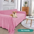 thumbnail image 3 of Sanmadrola Sofa Cover, Couch Covers for 3 Cushion Couch Sofa, Sectional Couch Covers for L Shaped Couch Cover, Living Room Sofa Throws Sofa Slipcovers for Pets, Kids (71"x 134",XL Sofa, Pink), 3 of 10