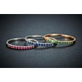 thumbnail image 2 of Stackable set of 3 Gemstones Ruby, Sapphire and Emerald Wedding Ring Bands for Women, 2 of 5