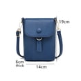 thumbnail image 2 of Bolsos Bandolera para Mujer Pequeño Cuero Vegano Mini Cartera De Hombro Tarjeta Acolchada Monedero,Azul, 2 of 5
