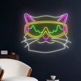 thumbnail image 2 of Handmadetneonsign Snowboard Cat Neon Sign, Cat Snowboarding Led Sign, Snowboarder Pet Led Light, 2 of 5