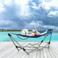 thumbnail image 3 of Topbuy Outdoor Portable Folding Hammock with Free standing Frame& Carry Bag Blue, 3 of 6