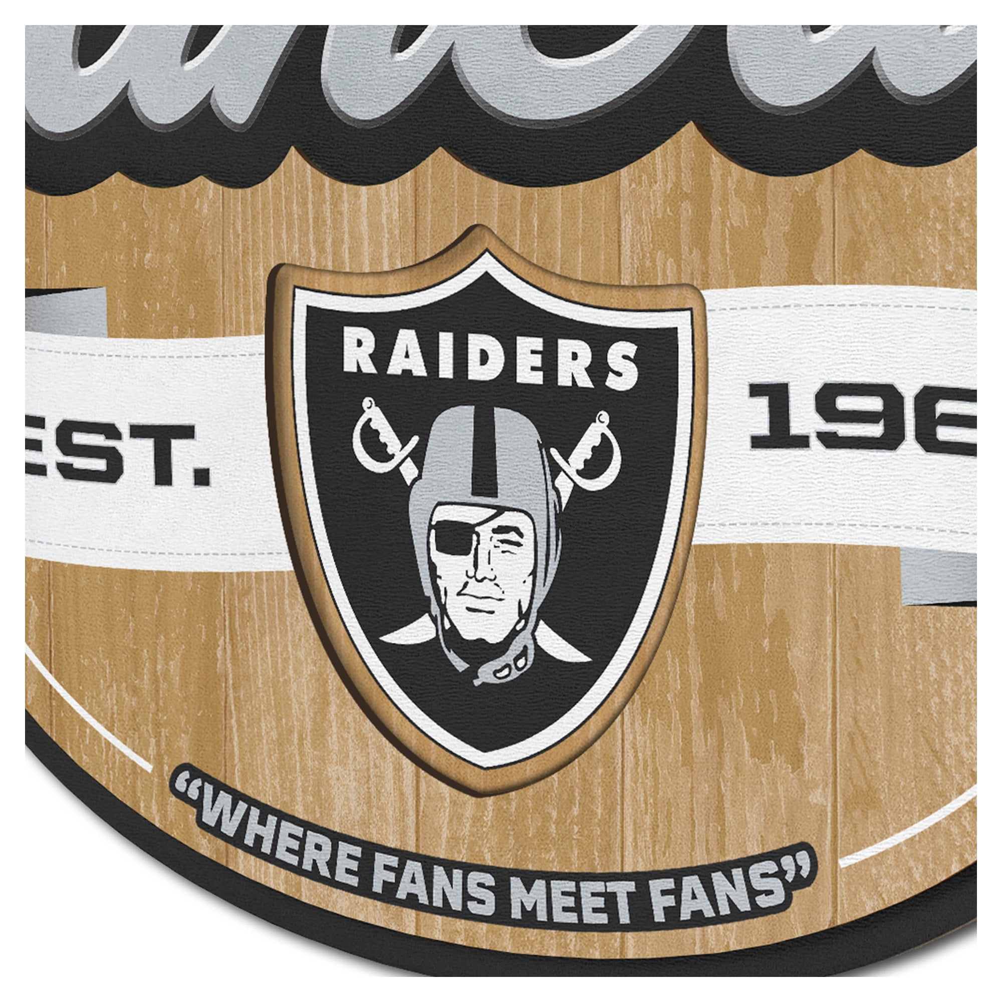 IDNA Las Vegas Raiders 12.5" x 17" Fan Cave Sign